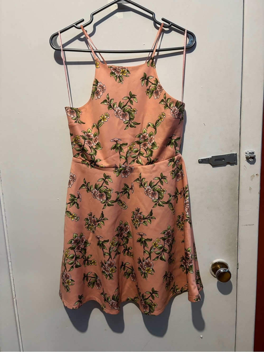 Girls' Peach Floral Sundress